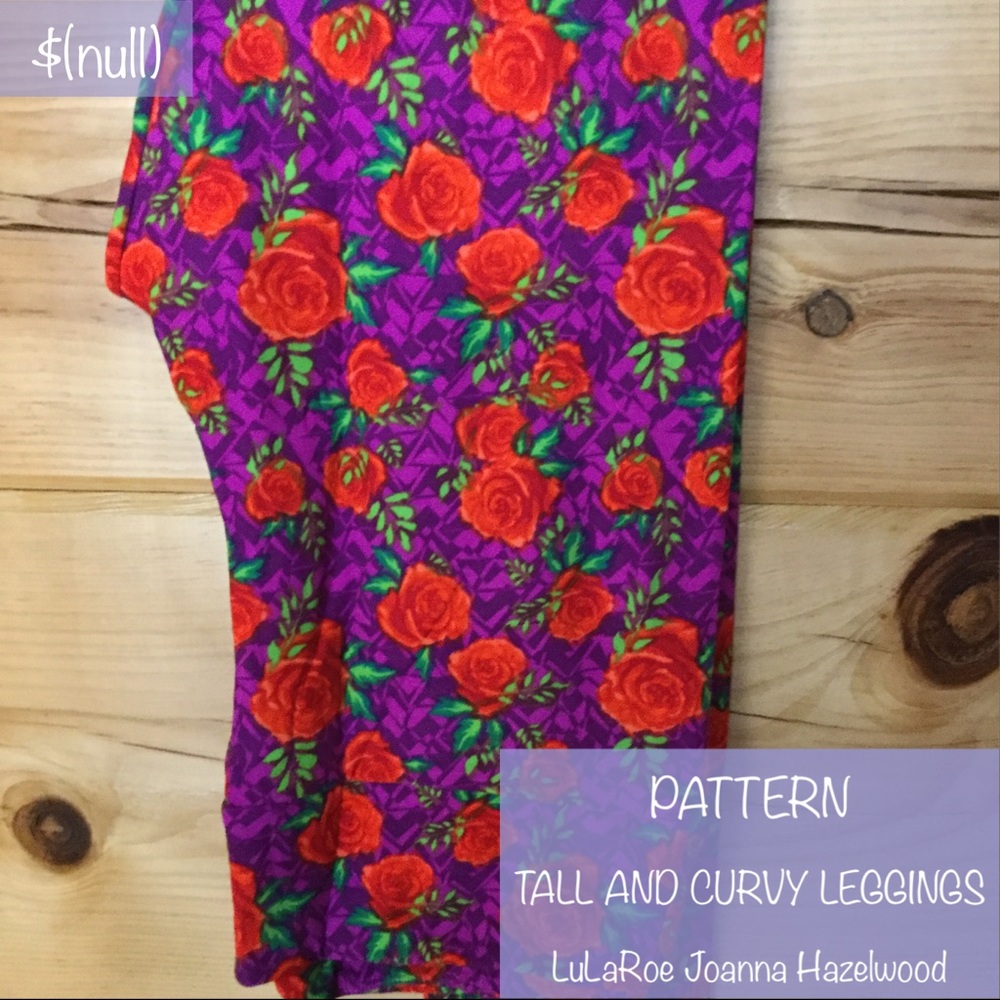 NWT LuLaRoe Rose TC Leggings